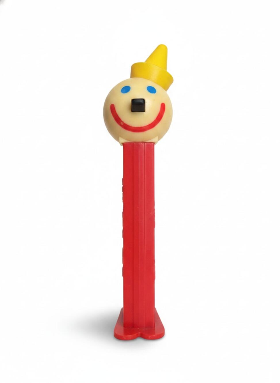 Vintage PEZ Pal Boy Smiley Face Dispenser Yellow Hat Red Stem Collector